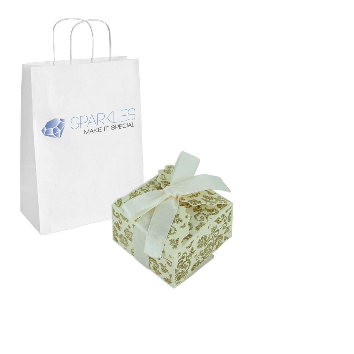 10 Small Ribbon Wedding Favor Gift Boxes Baby Shower Candy – 11 Colors