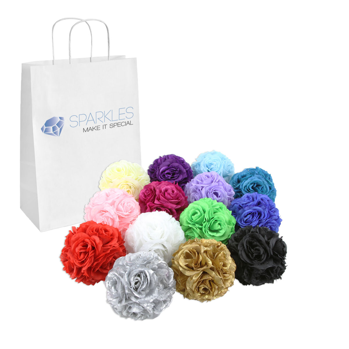 7& FLOWER BALLS Made Kissing Ball Pomander Floral Decor Centerpiece ...