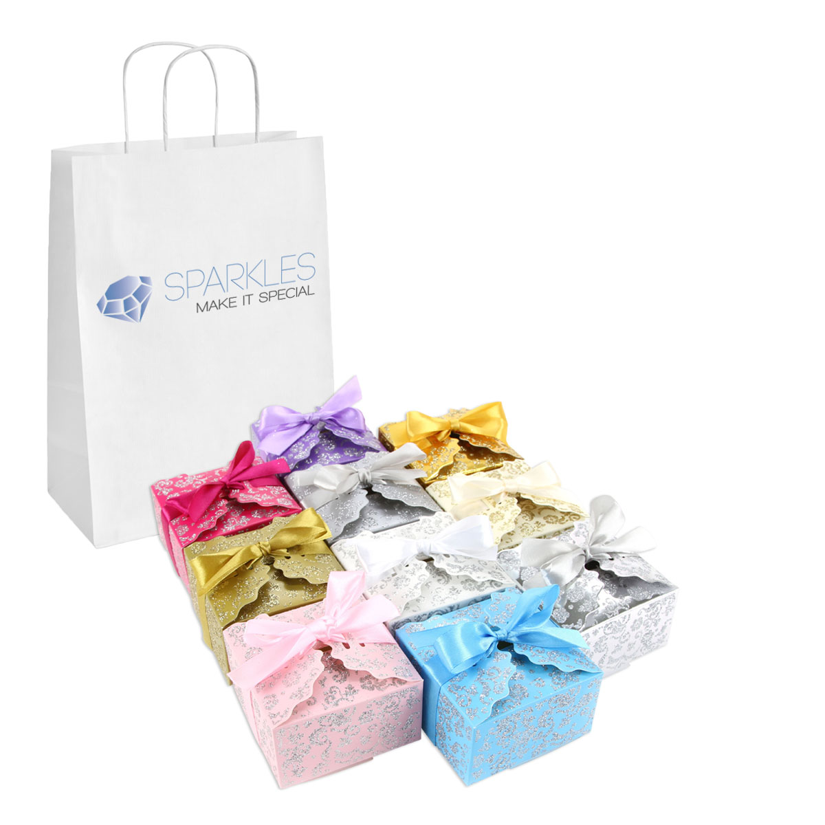 Wedding Favor Gift Boxes Baby Shower Party Decoration Candy Ribbon Popcorn - Picture 5 of 10