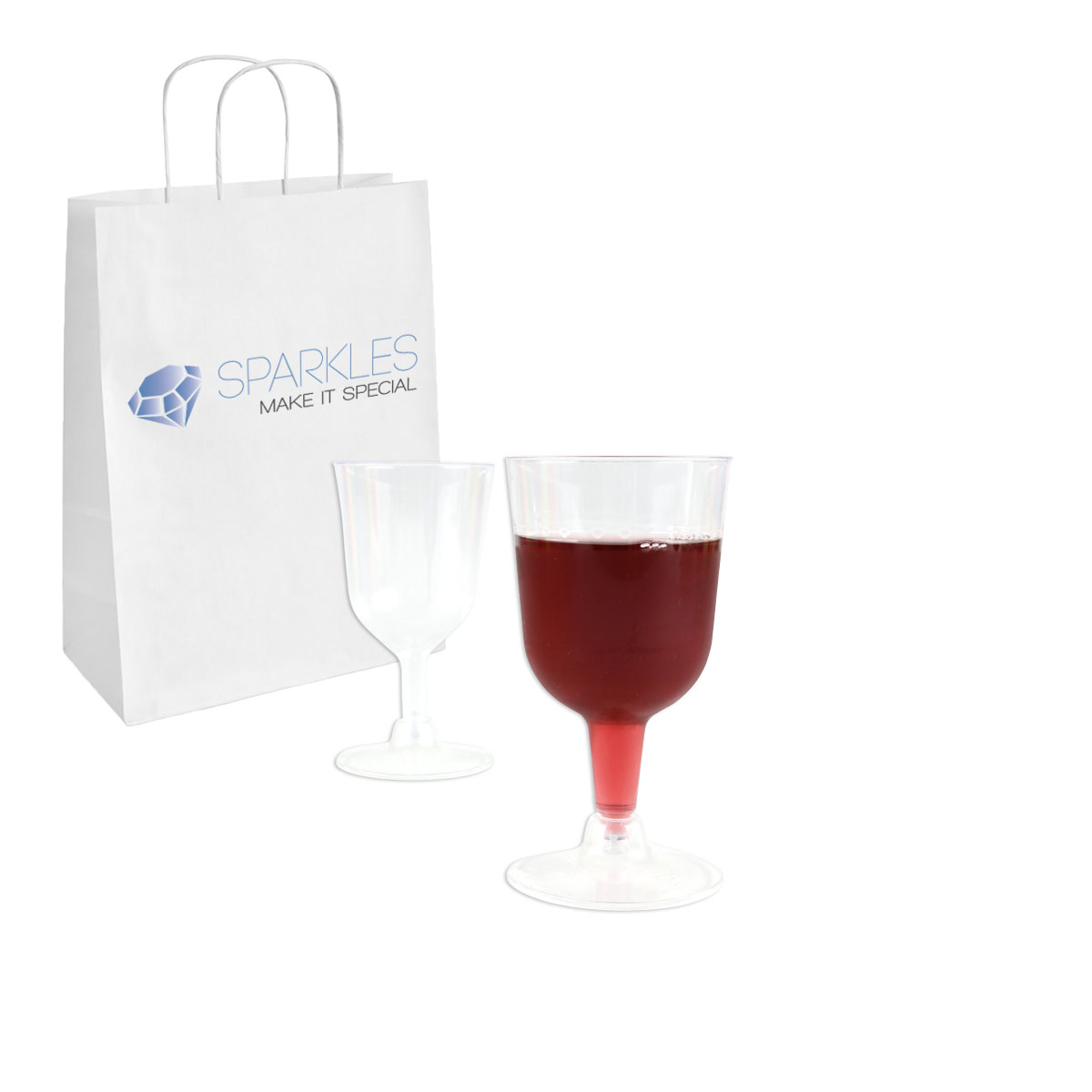 Disposable Plastic Wine Glass for 120 Guests