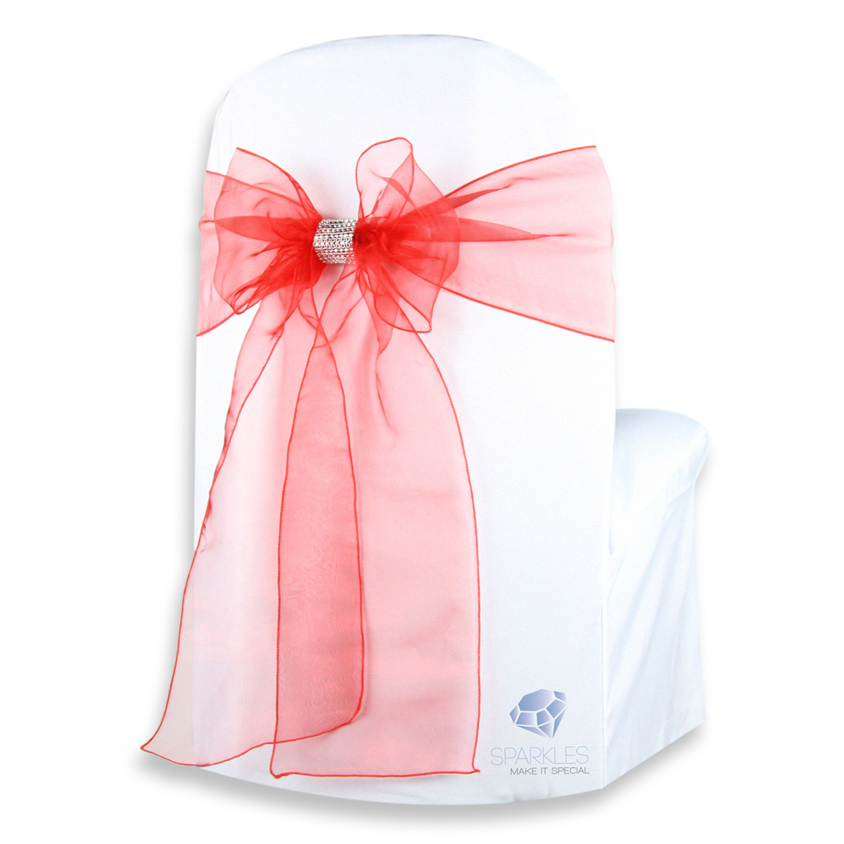 200 pcs Organza Chair Cover Bow Sash 108″x8″ Wedding Party Banquet Reception