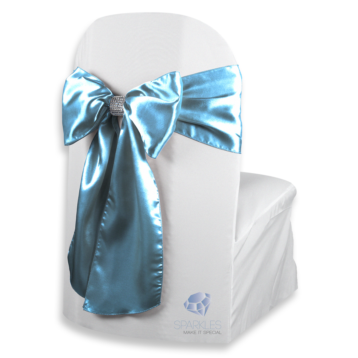 20 pcs Satin Chair Cover Bow Sash 108"x8" Wedding Party Banquet Reception - Picture 53 of 59