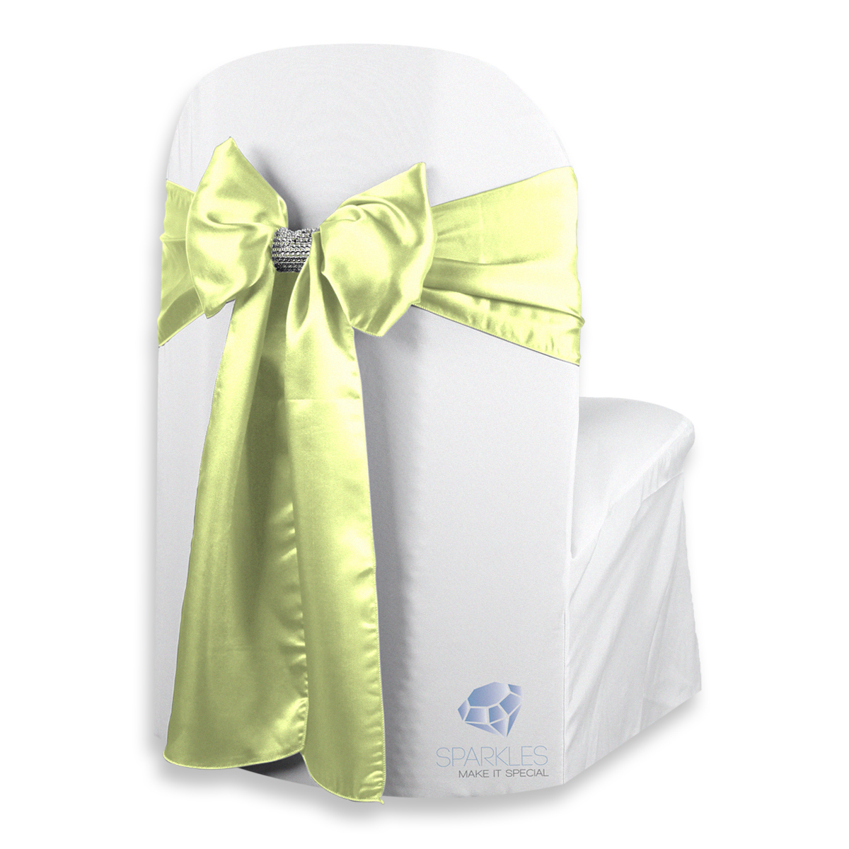 50 pcs Satin Chair Cover Bow Sash 108"x8" Wedding Party Banquet Reception