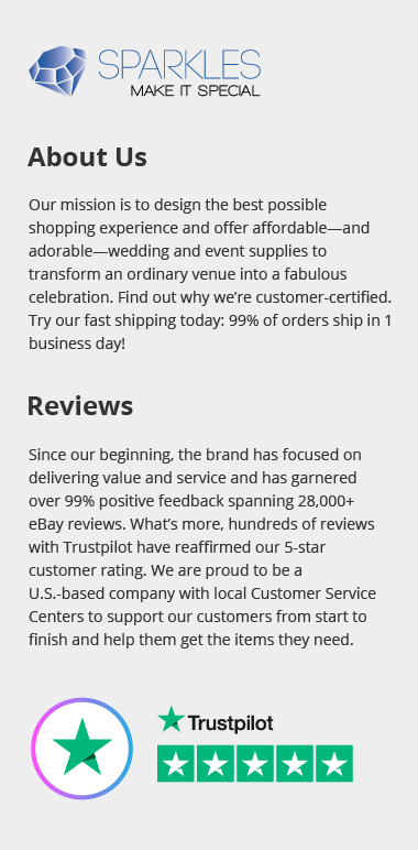 Sparkles Make It Special is 5-star customer rated
